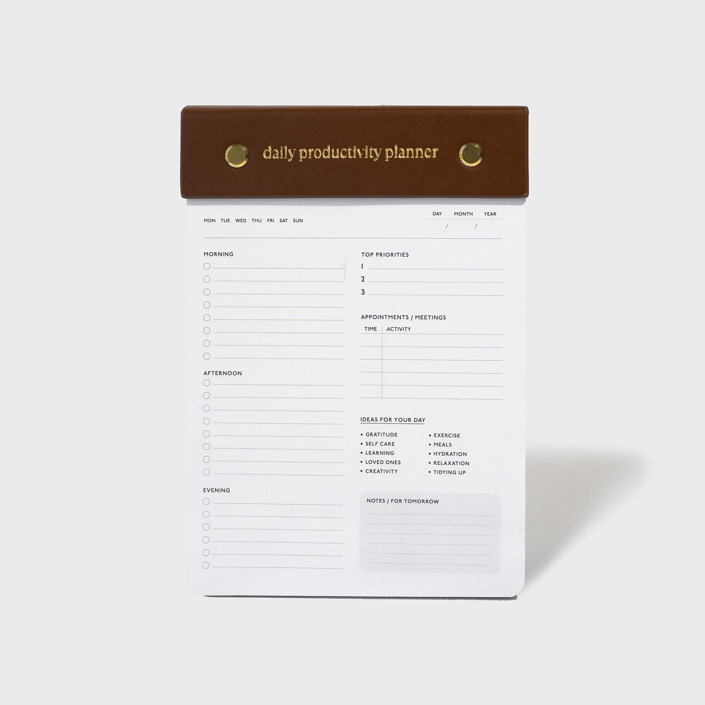 Daily Productivity Planner (Brown)