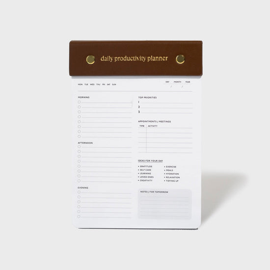 Daily Productivity Planner (Brown)